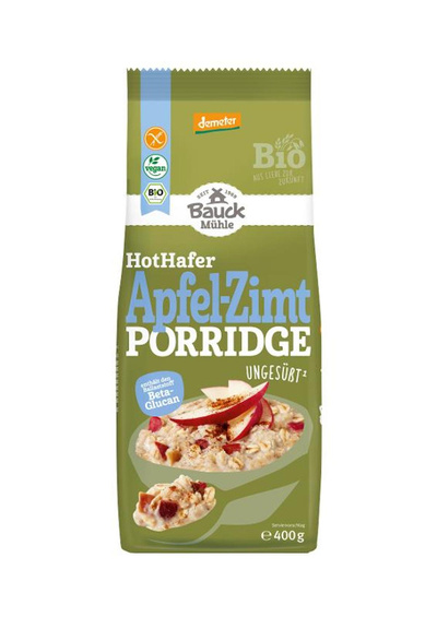 Produktfoto zu Porridge HotHafer Apfel-Zimt, ungesüßt, glutenfrei