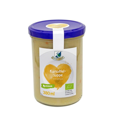 Produktfoto zu Suppenliebe Kartoffel-Suppe mit Gemüse (Glas) Kiebitzhof