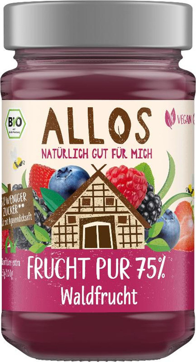Produktfoto zu Frucht Pur Waldfrucht 75 % Frucht 250g