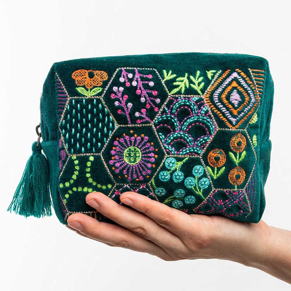 Produktfoto zu Kosmetiktasche Samt Bloom Art