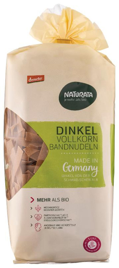Produktfoto zu Dinkel-Vollkorn-Bandnudeln 500g
