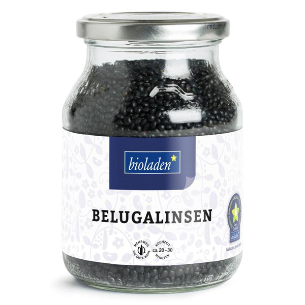Produktfoto zu Belugalinsen im Pfandglas