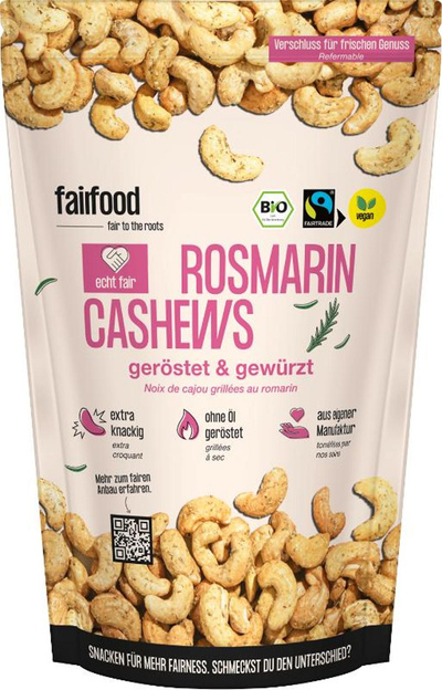Produktfoto zu Rosmarin Cashews, geröstet, Fairtrade