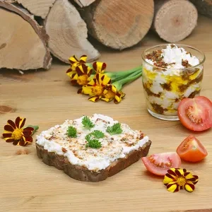 Grünland Bio Lieferant Michaelshof Frischkäsebrot