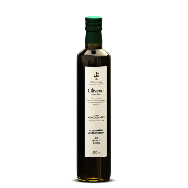 Produktfoto zu Ölkännchen Olivenöl Kontogiannis Manaki, Corinth, GR 500ml