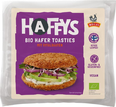 Produktfoto zu Haffys mit Vitalsaaten (glutenfr. Hafer-Brötchen)