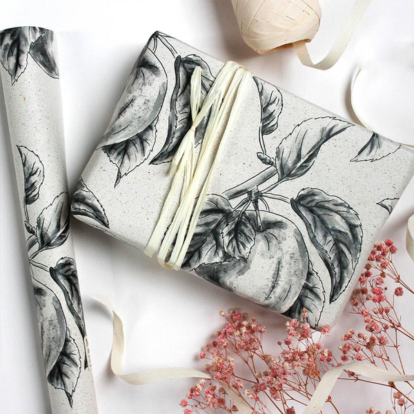 Produktfoto zu Geschenkpapier Rolle Apfel