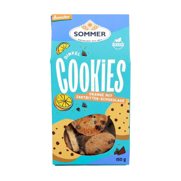 Produktfoto zu Dinkel Schoko-Orange Cookies -Demeter-150g