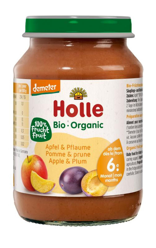 Produktfoto zu Apfel & Pflaume (Holle) 190g