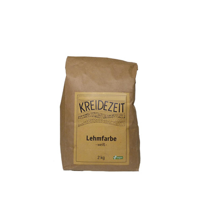 Produktfoto zu Lehmfarbe -weiß- 2kg