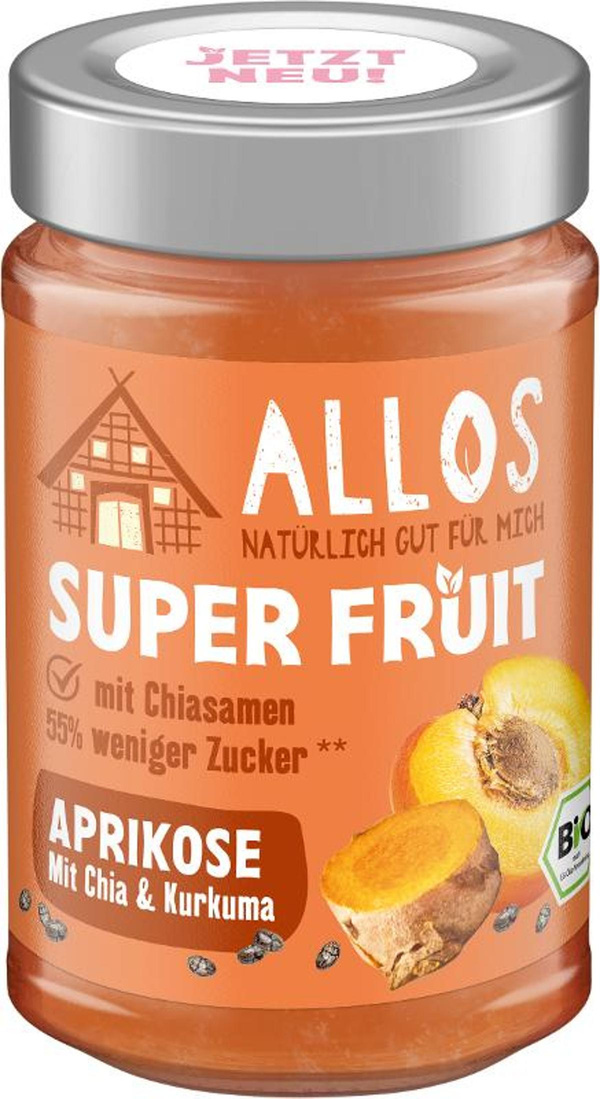 Produktfoto zu Super Fruit Aprikose Chia & Kurkuma Fruchtaufstr. 200g
