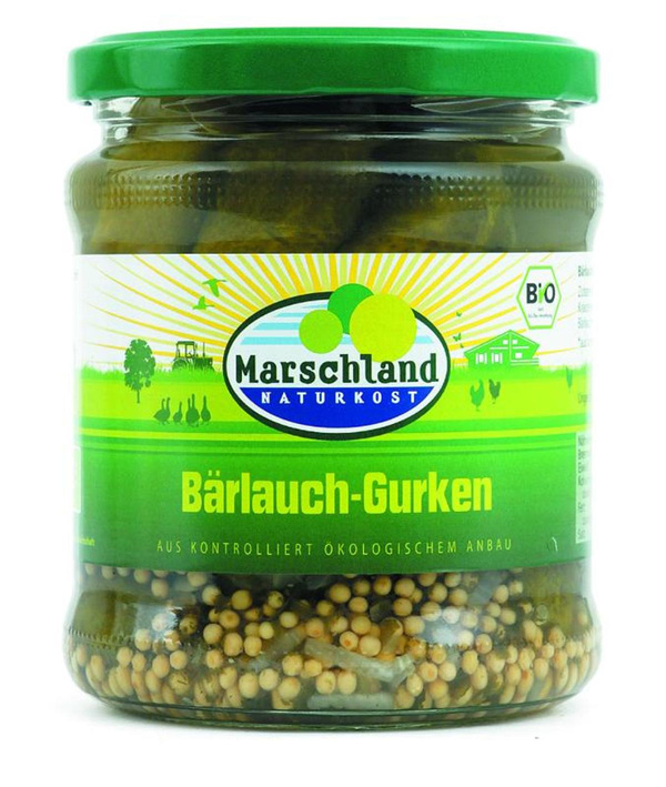 Produktfoto zu Bärlauch-Gürkchen Glas 370ml