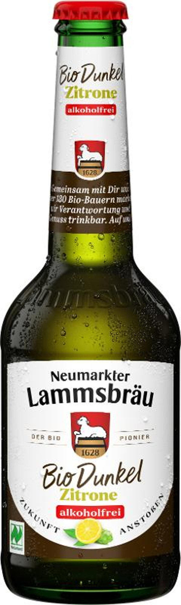 Produktfoto zu Lammsbräu Dunkel & Pure Zitrone Alkoholfrei 0,33l