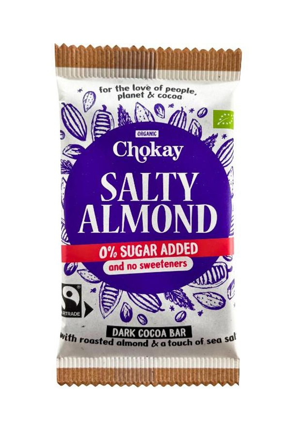Produktfoto zu Chokay Bar Salty Almond, Zartbitterschokolade