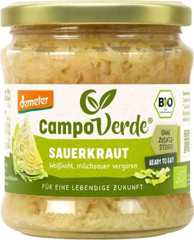 Produktfoto zu Sauerkraut, Demeter (kl. Glas) milchsauer verg.