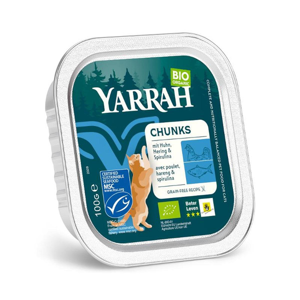 Produktfoto zu Katzenfutter Schale Bröckchen Fisch, getreidefrei 16x100g