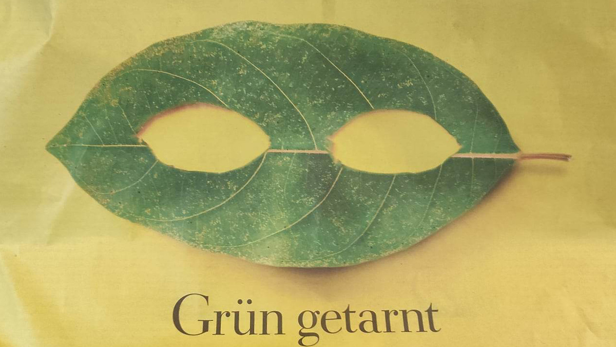 Titelbild Schlagzeile "Zeit" Grün getarnt"