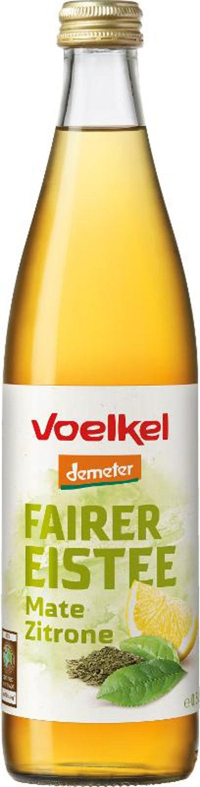 Produktfoto zu Fairer Eistee Mate Zitrone 0,5L