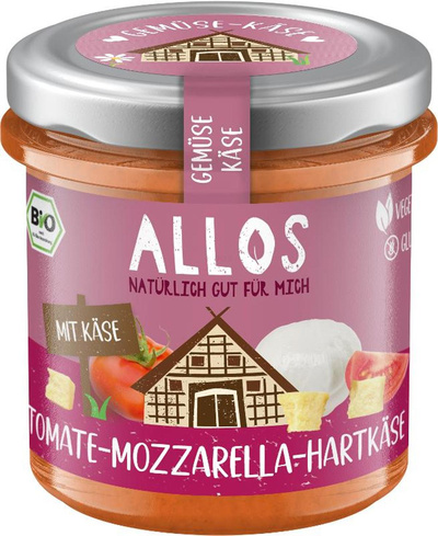 Produktfoto zu Gemüse Käse Brotaufstrich Tomate-Mozzarella-Hartkäse