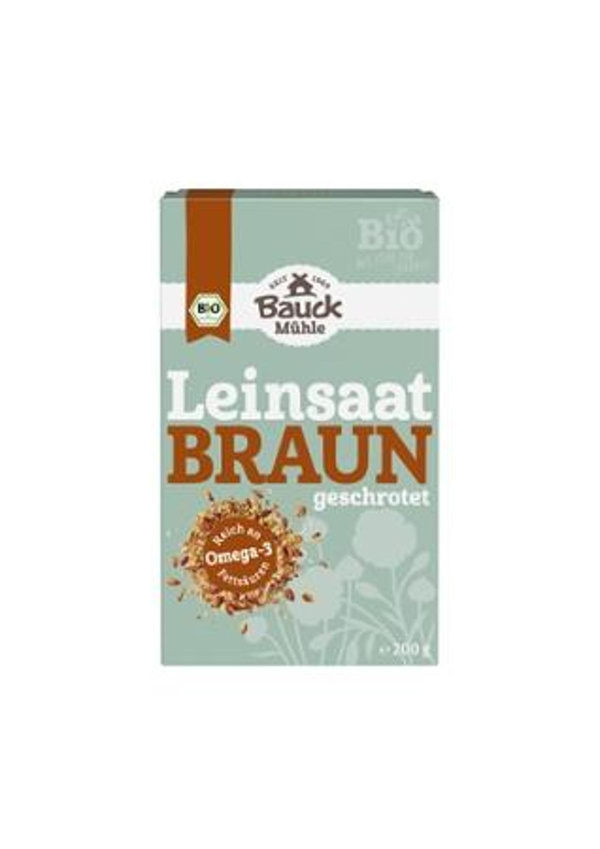 Produktfoto zu Leinsaat braun geschrotet Demeter 200g