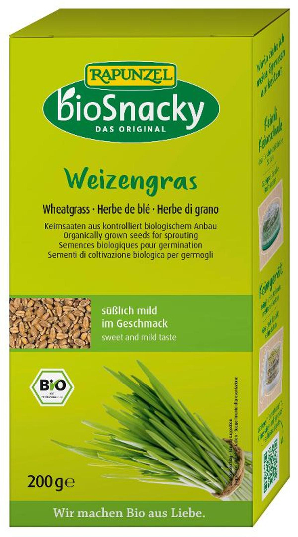 Produktfoto zu Keimsaat Weizengras bioSnacky 200g