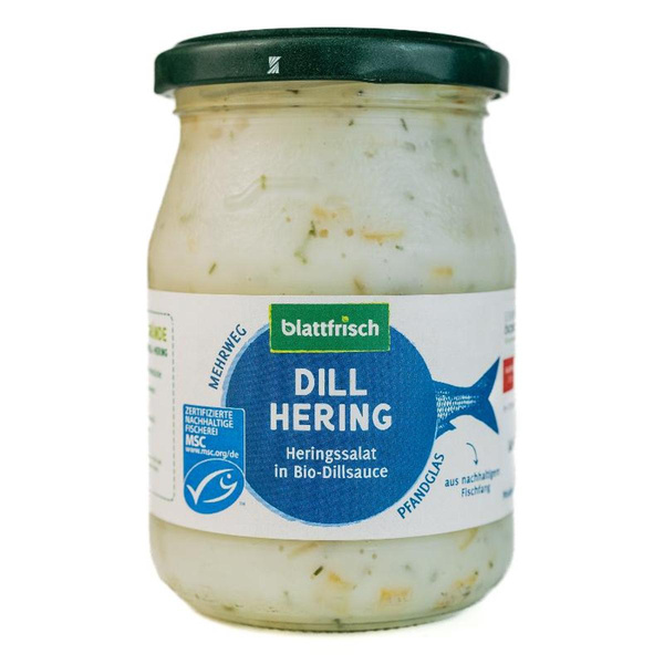 Produktfoto zu Dill Hering - Heringssalat mit Dillsauce Pfandglas