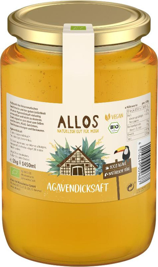 Produktfoto zu Agavendicksaft (flüssiger) 2kg