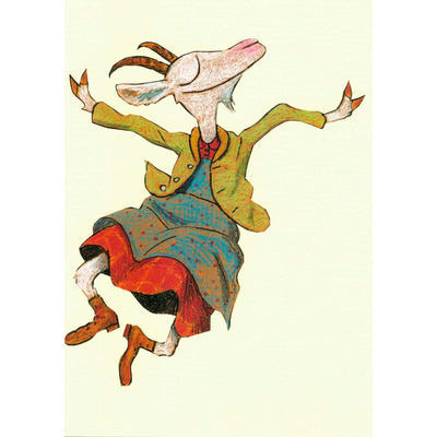 Produktfoto zu Postkarte Ziege