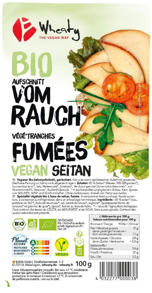 Produktfoto zu Wheaty vom Rauch Aufschnitt 100g