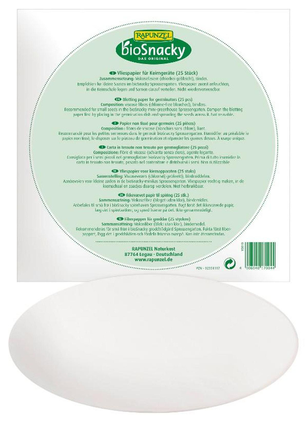 Produktfoto zu Vliespapier für Sprossengarten bioSnacky