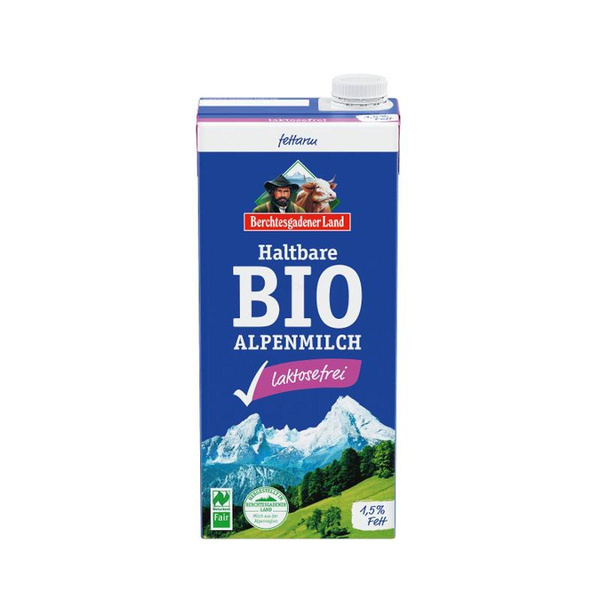Produktfoto zu Haltbare Alpenmilch, laktosefrei, fettarm 1,5%