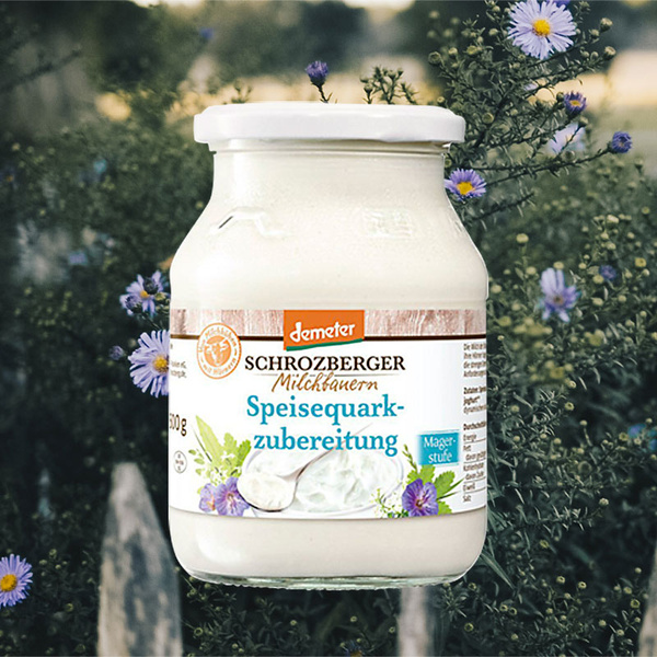 Speisequarkzubereitung von Schrozberger im Mehrwegglas