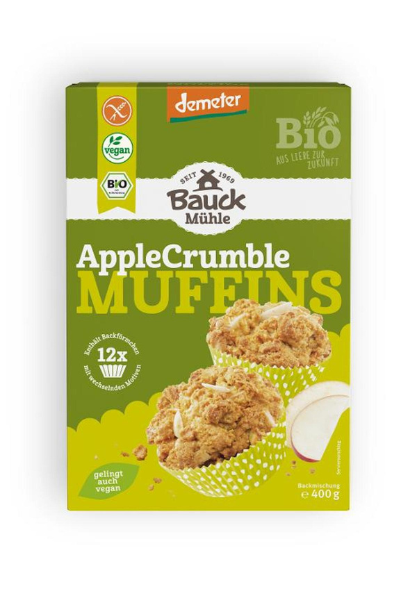 Produktfoto zu Apple Crumble Muffins, Demeter - Backmischung