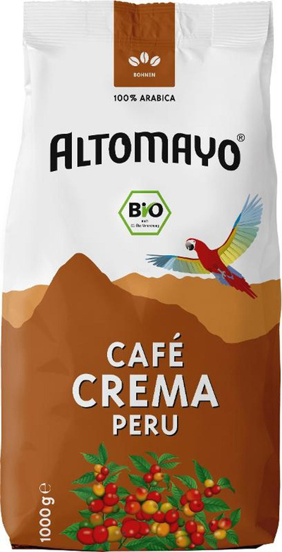 Produktfoto zu Kaffee Crema Peru, Bohnen Kaffee 1 kg