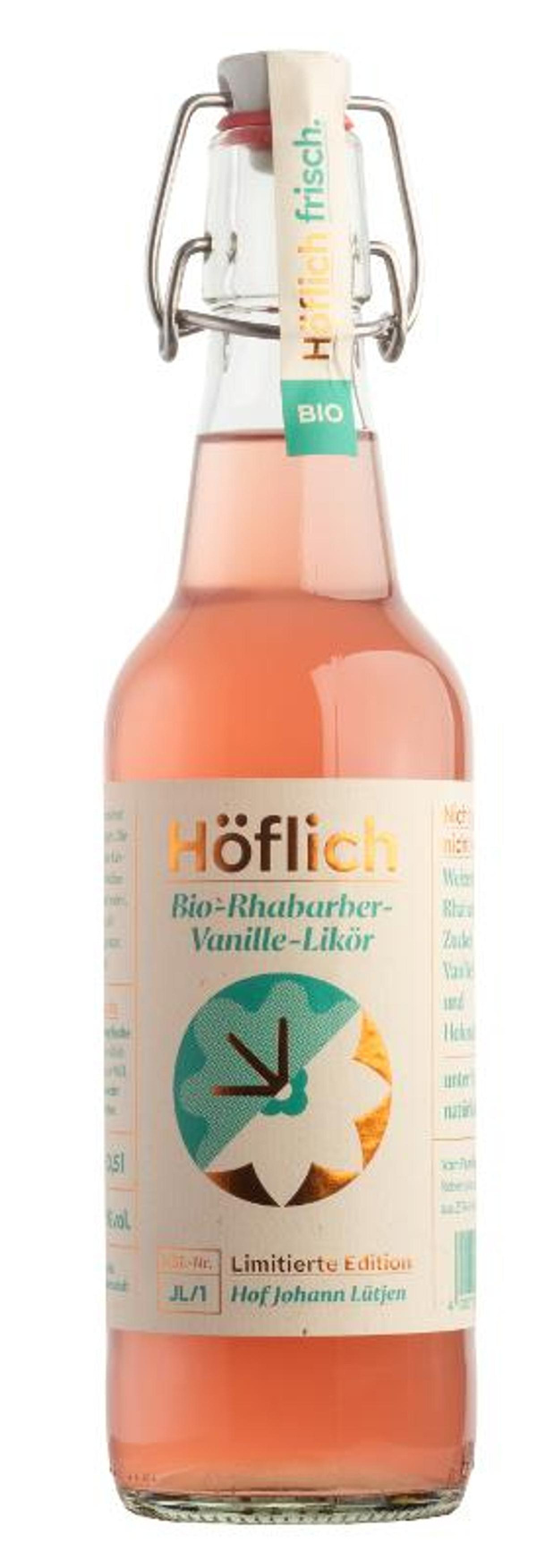 Produktfoto zu 'Höflich' Rhabarber-Vanille-Likör, 15% vol