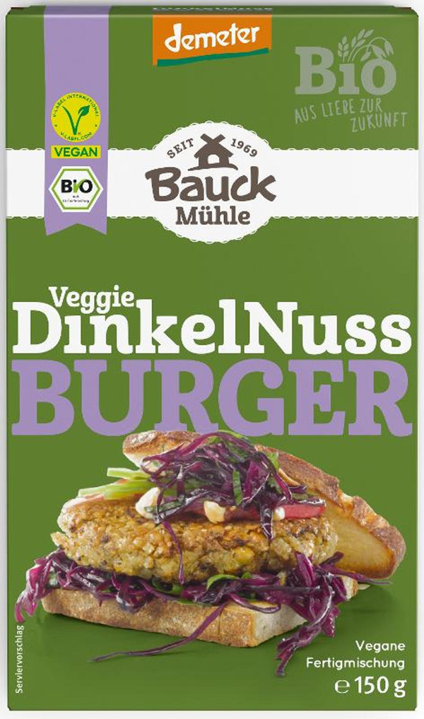 Produktfoto zu DinkelNuss-Burger, Demeter