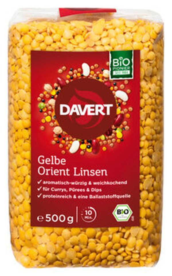 Produktfoto zu Gelbe Orient Linsen 500g