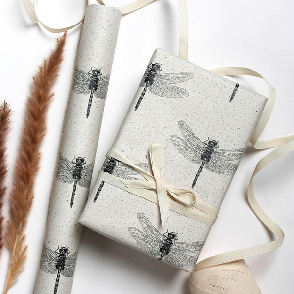 Produktfoto zu Geschenkpapier Rolle Libelle