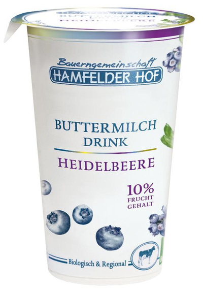 Produktfoto zu Buttermilchdrink Heidelbeere