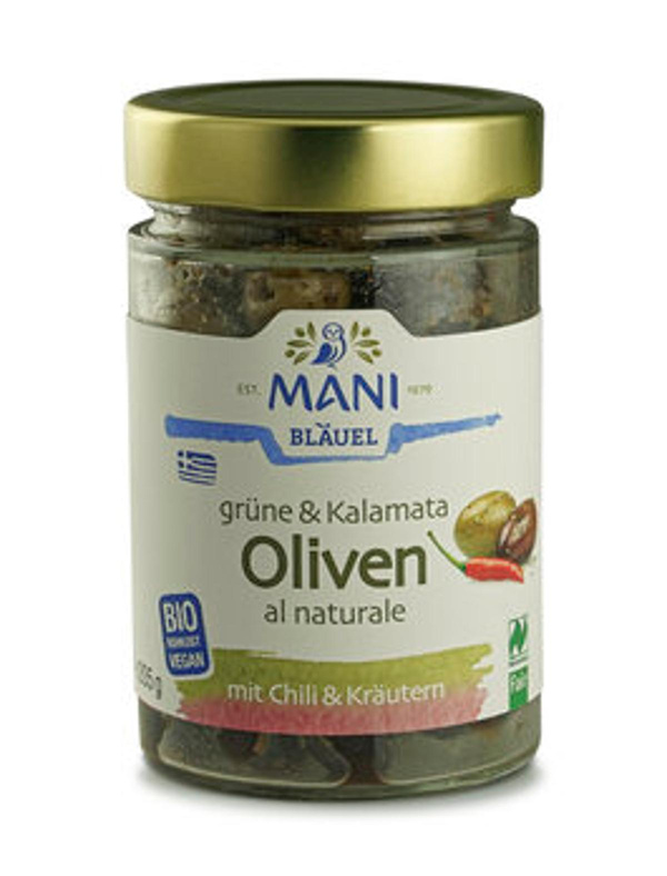 Produktfoto zu Grüne & Kalamata Oliven al naturale Chili&Kräutern