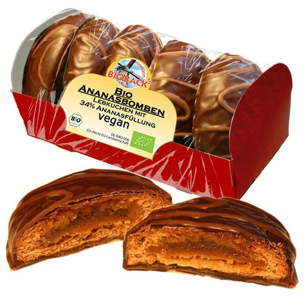 Produktfoto zu Ananasbomben (Lebkuchen gefüllt), vegan