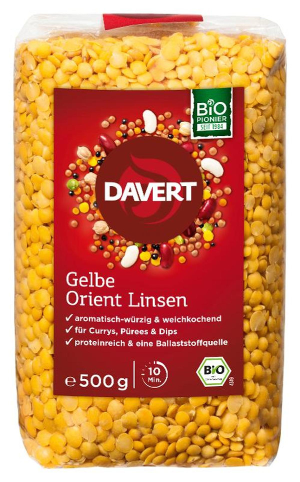 Produktfoto zu Gelbe Orient Linsen 500g