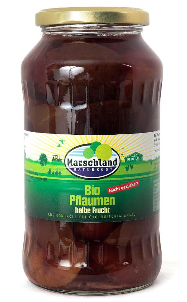 Produktfoto zu Pflaumen, halbe Frucht Glas