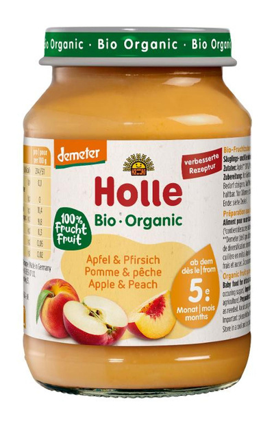 Produktfoto zu Babynahrung Apfel & Pfirsich, Demeter