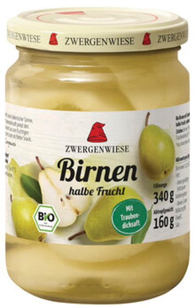 Produktfoto zu Birnen - halbe Frucht mit Traubendicksaft