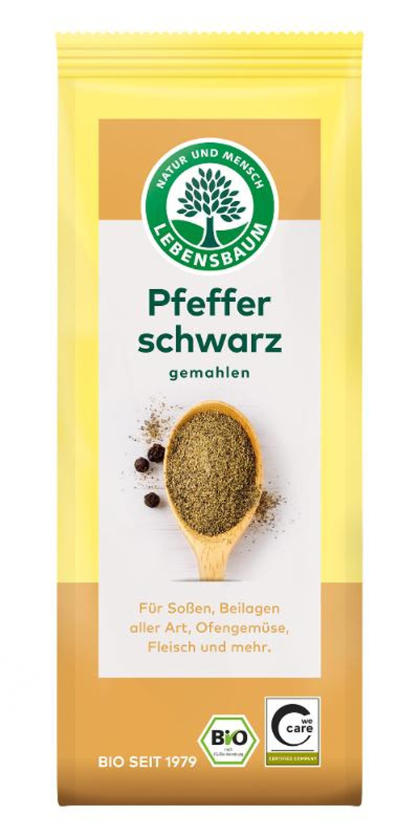 Produktfoto zu Pfeffer schwarz, gemahlen 50g