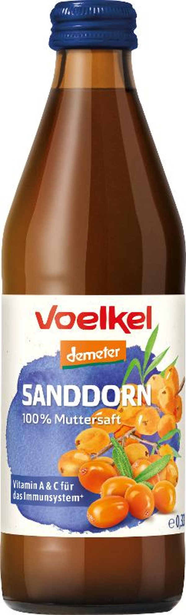 Produktfoto zu Sanddorn C pur - Muttersaft, 0,33l