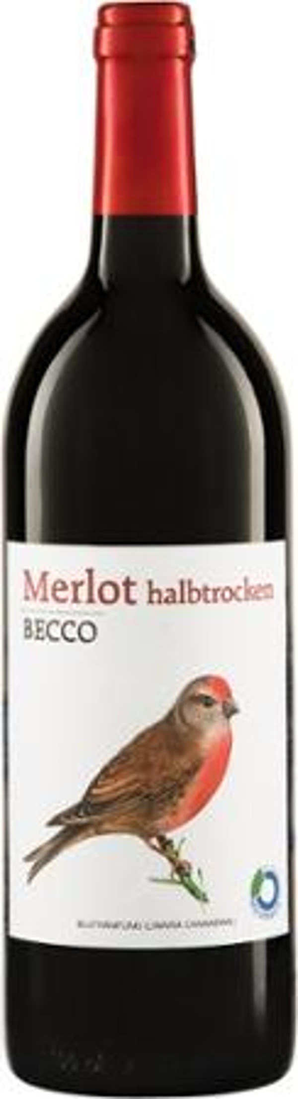 Produktfoto zu BECCO Merlot halbtrocken 2017