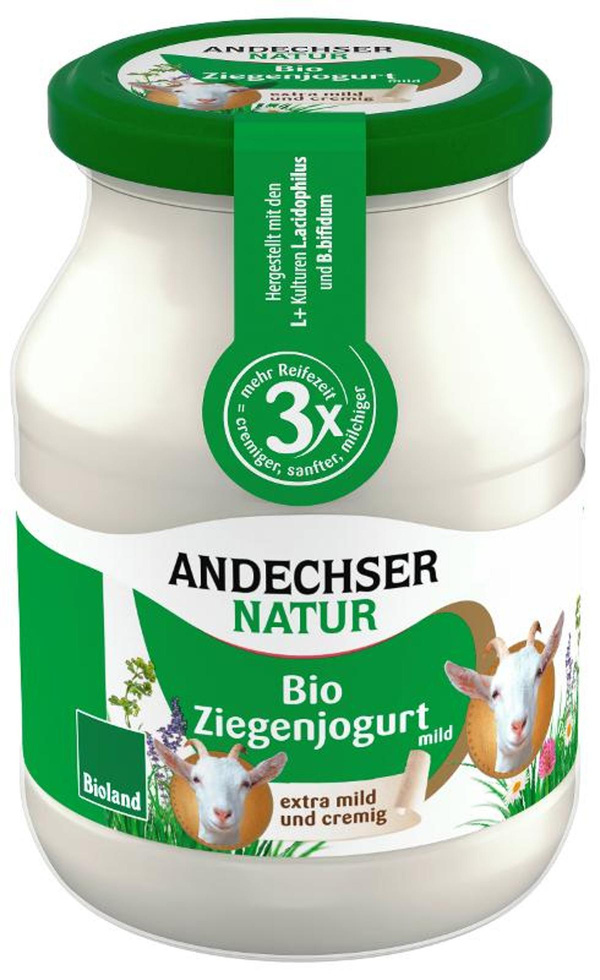 Produktfoto zu Ziegenjoghurt Natur mild 3,5% (Glas) 500g