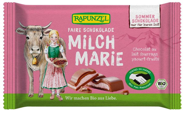 Produktfoto zu Milch Marie Schokolade mit rote Beeren-Joghurt-Fülllung